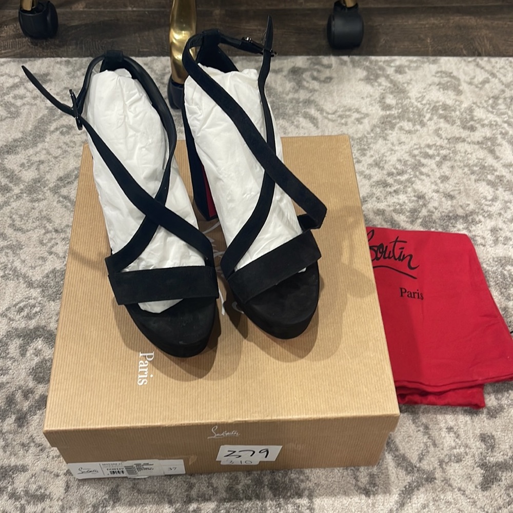 CHRISTIAN LOUBOUTIN
Movida Jane 130 black suede sandals Size 37 BNIB - Picture 5 of 9